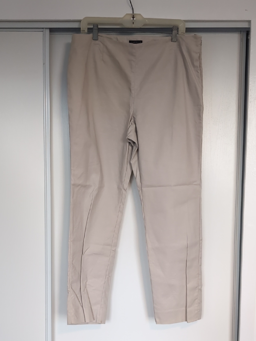 Charter Club Khaki Slim Chinos - Light Beige W/Side Zip